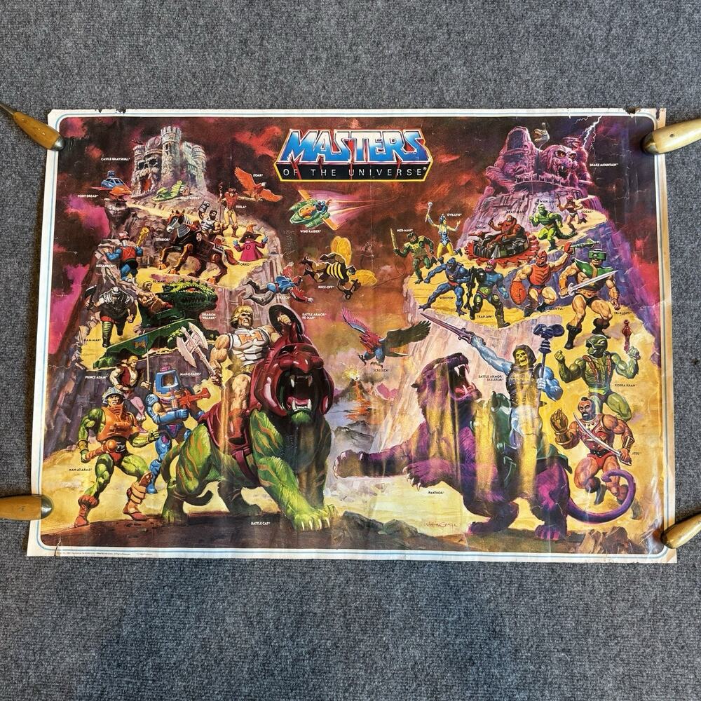 Masters Of The Universe MOTU Poster Original William George 32x23 1984 Filmation